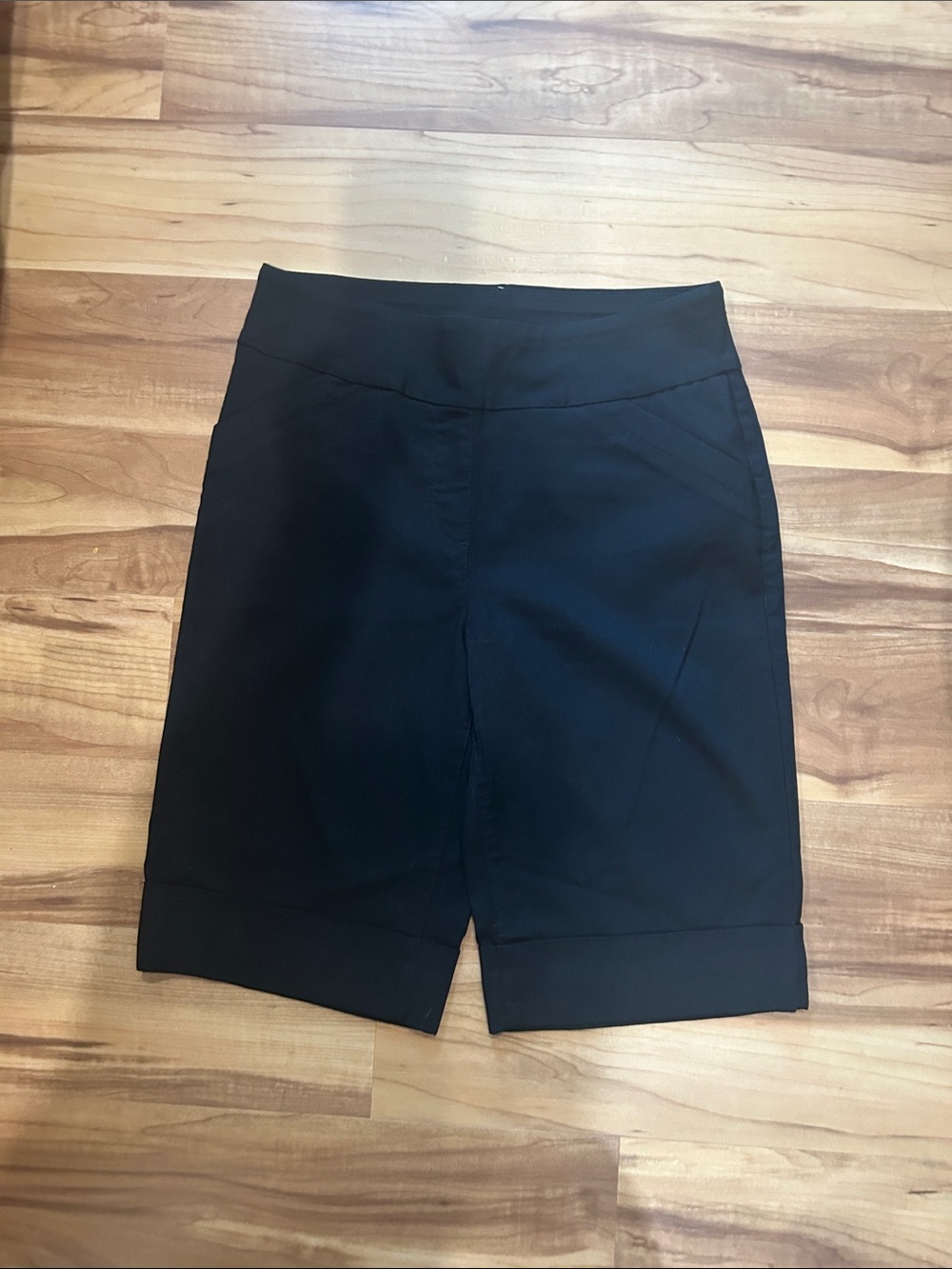 Alia - Classic Black Tailored Bermuda Shorts